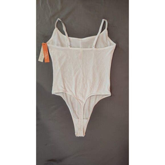 Women's Colsie Corset Front Sleeveless Bodysuit White Medium - Picture 5 of 7
